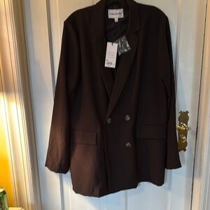 Zara Black Double-Breasted Blazer